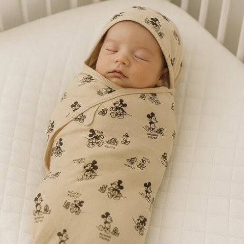 BRL - Swaddle Wrap - Brown - Mickey Mouse