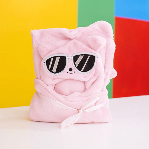 Kolaco - Hoodie Blanket - Pink - Glasses