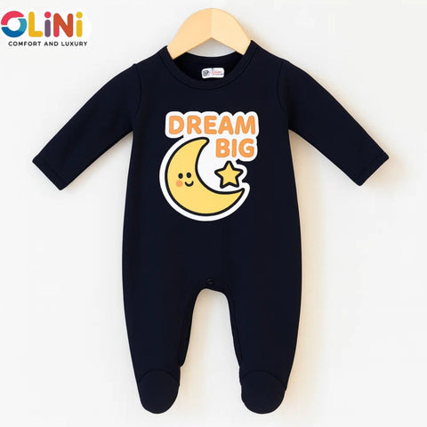 OLINI - Fleece - Romper - Navy - Dream Big