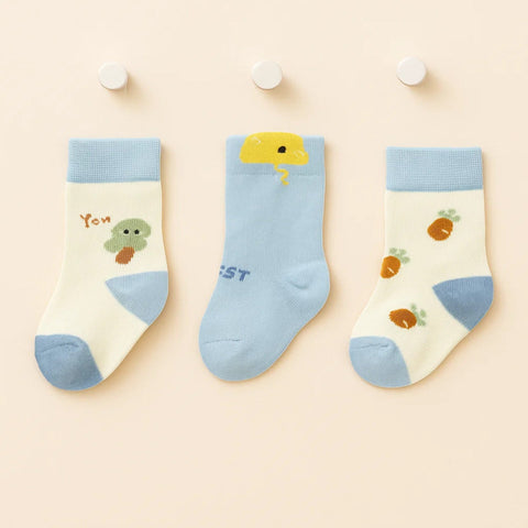 Duck Happy - Pair of 3 Socks - Blue