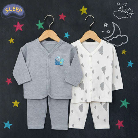 TBS - Pack of 2 - Night Suits - Grey & Clouds