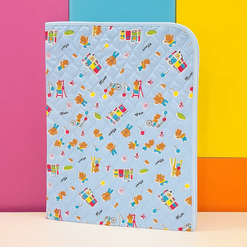 Diaper Changing Sheet - Large - Blue - Bear