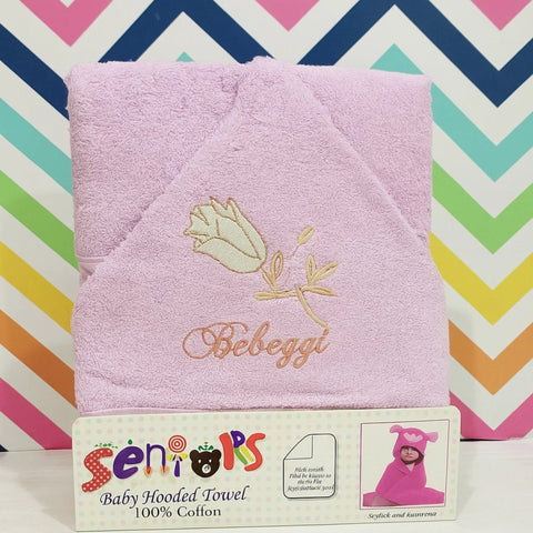 Senior's - Bath Towel - Purple - Character