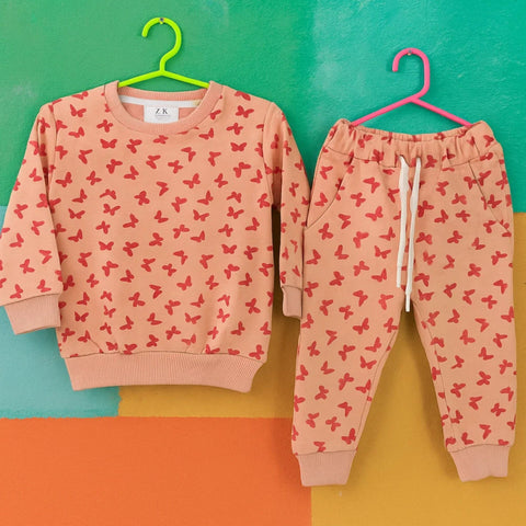 Z Kids - 2 Pieces - Suit Set - Light Pink - Butterfly - 25
