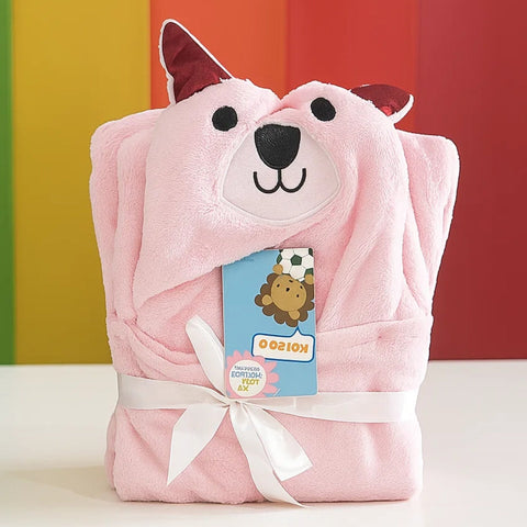 Kolaco - Hoodie Blanket - Pink - Bear