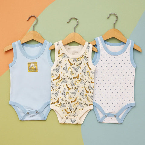 TBS - Pack of 3 Onesies - Boys - Blue & Owls