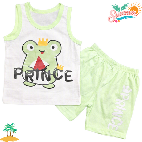 Sando & Shorts - Green - Frog