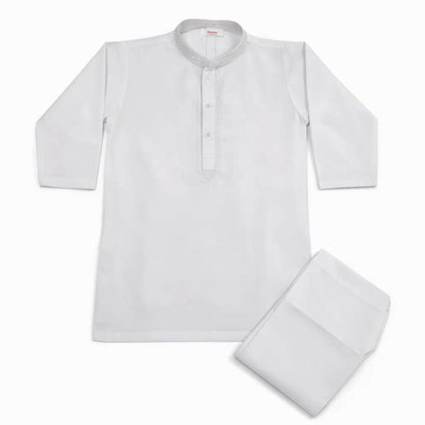 TBS - Wash N Wear - Kurta Shalwar - White - 26