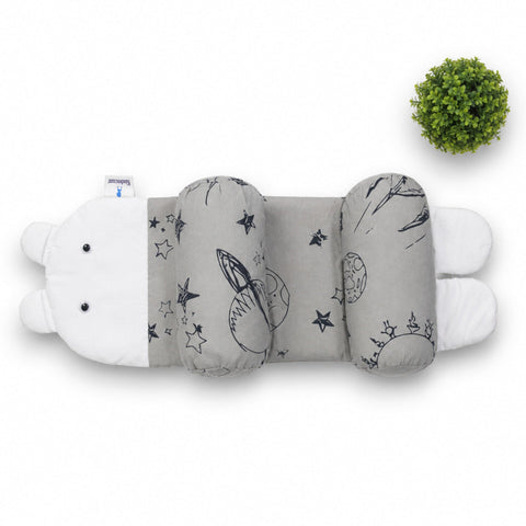 Head Shaping Pillow for Round Head - Grey - Stars