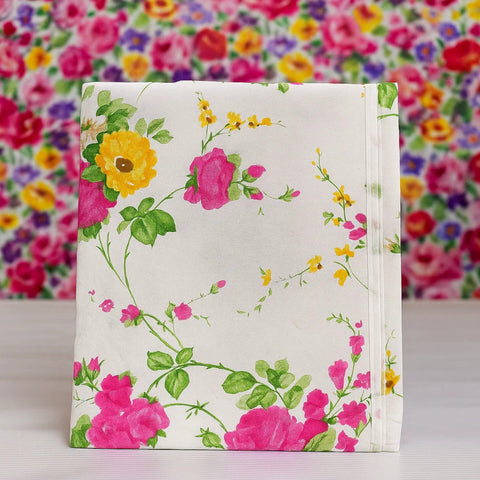 Diaper Changing Sheet - Yellow & Pink - Flowers