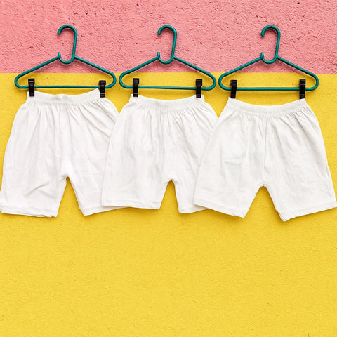 Pack of 3 - Plain - Boxers - White