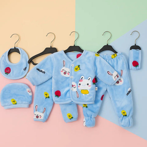 Fleece - 7 Pieces - Starter Set - Blue - Rabbit & Carrot