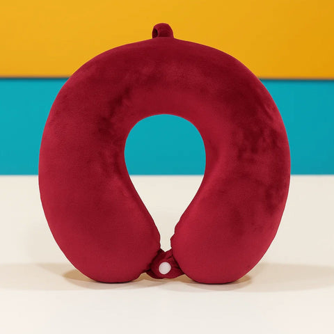 Plush - Neck Pillow - Maroon - Plain