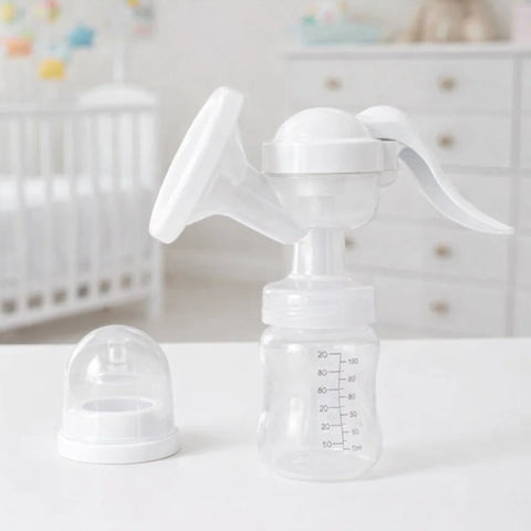 Choice - Manual Breast Pump & Feeding Bottle - White