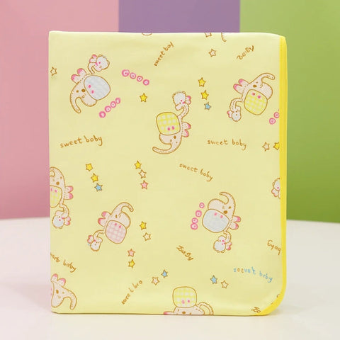 Diaper Changing Sheet - Large - 31*24 Inches - Yellow - Baby Elephant