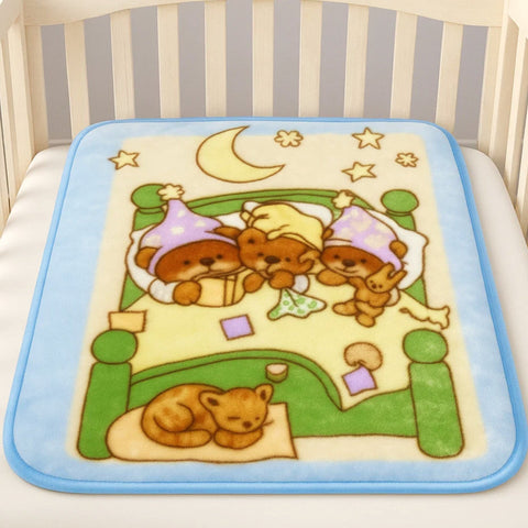 Junio Kids Single Ply - Zip Blanket - Blue - Three Bear - 25