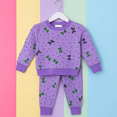 Z Kids - 2 Pieces - Suit Set - Purple - Butterfly - 25