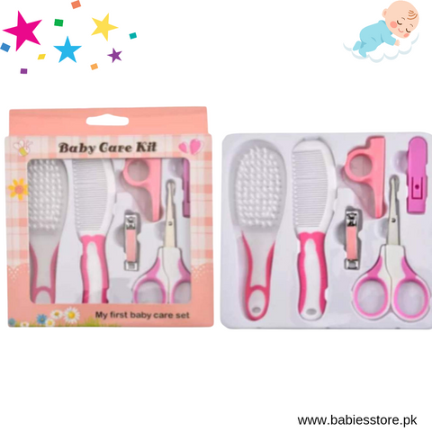 4 Pieces Baby Care Kit - Pink