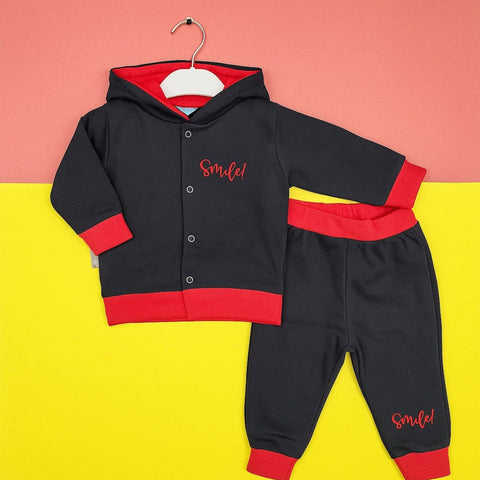 Track Suit - Black - Smile