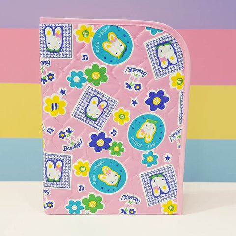 Diaper Changing Sheet - Mini - Pink - Cute Rabbit