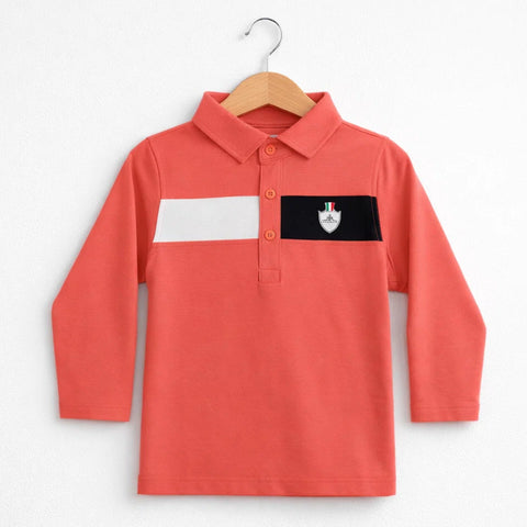 Bonton - Long Sleeve - Polo - T-Shirt - Pink