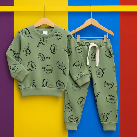 Z Kids - 2 Pieces - Suit Set - Green - Happy - 25
