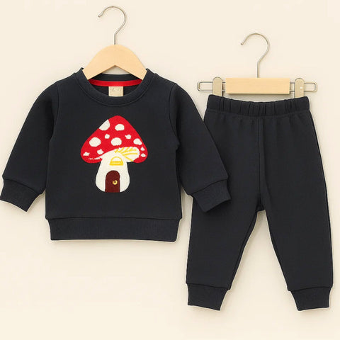 Wow - 2 Pieces - Suit Set - Black - Mushroom