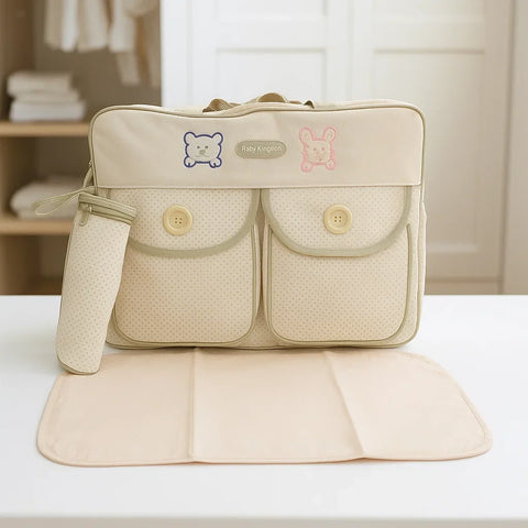 3 Pieces - Baby Kingdom - Dotted Bag Set