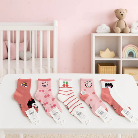 Pair of 5 Socks - Size 5-8 - Theme 1