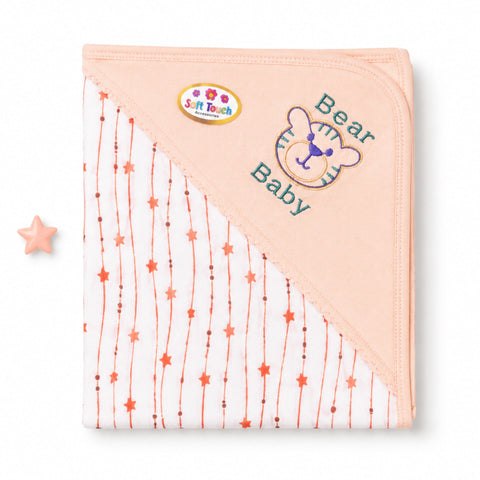 Newborn Cotton Wrapping Sheet - Peach - Star Threads - ST
