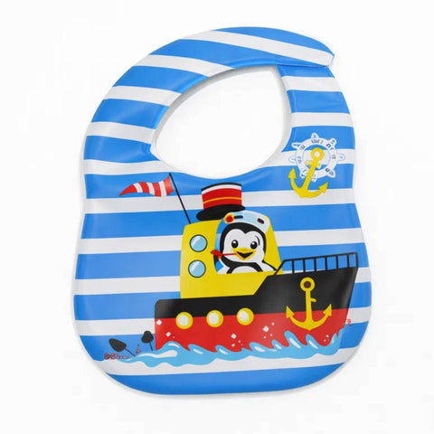 Baby Bib - Blue - Pirate Ship