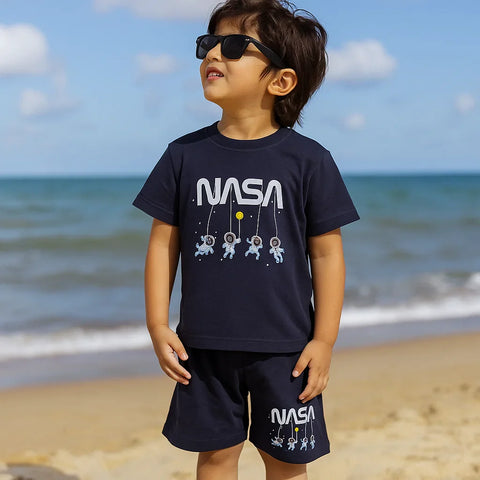 TBS_BRL - T-Shirt & Shorts - Navy Blue - NASA