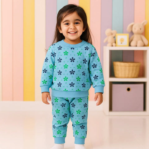 Z Kids - 2 Pieces - Suit Set - Blue Flower