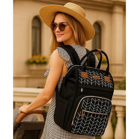 Babeyer - Waterproof Diaper Backpack - Black
