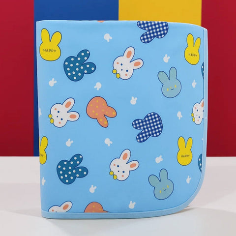 Diaper Changing Sheet - Medium - 27*19 Inches - Blue - Bow Rabbit