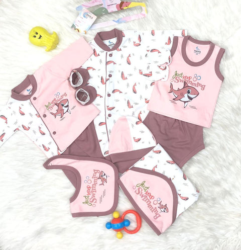 HY - Cotton Interlock - 10 Pieces - Swimming - Starter Set - Pink