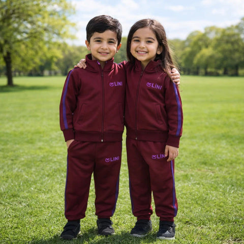OLINI - 2 Pieces - Track Suit - Maroon