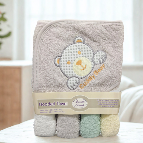 5 Pieces - Loveable Friends - Bath Towel Gift Set