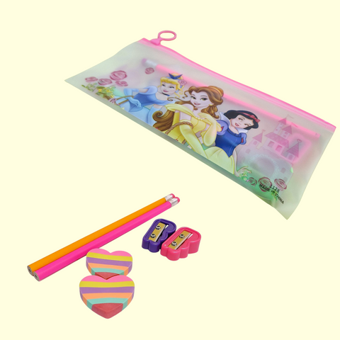 7 Pieces - Pouch Stationery Gift Set - Disney Princess - 0002