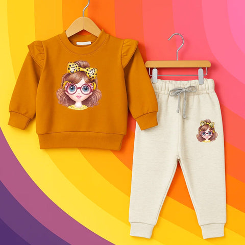 2 Pieces - Suit Set - Orange Brown - Cute Girl - 25