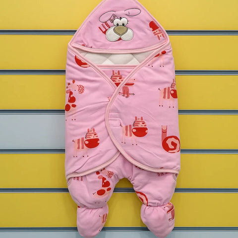 Street Six - Swaddling Blanket - Pink - Animals