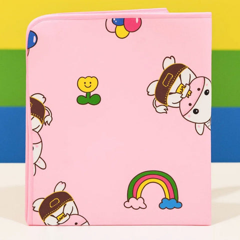 Diaper Changing Sheet - Large - 31*24 Inches - Pink - Clouds & Balloons