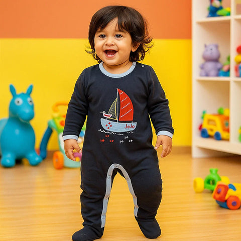 TBS - Fleece Romper - Navy Blue - Ship