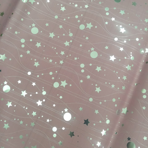Gift Wrapping Sheet - Pink & Stars