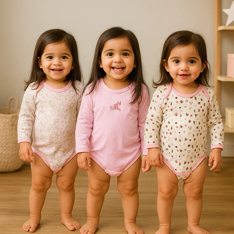 Sugar Baby - Pack of 3 - Bodysuits - Pink - Thailand