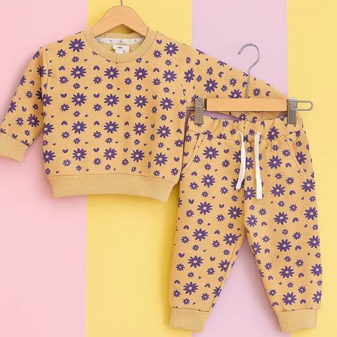 Z Kids - 2 Pieces - Suit Set - Light Brown - Flower - 25