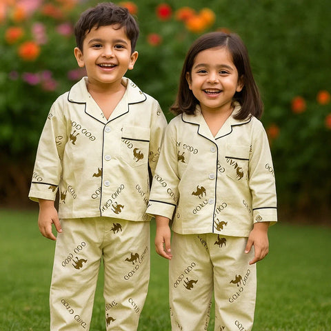 Little Giants - Night Suit - Yellow - Camel