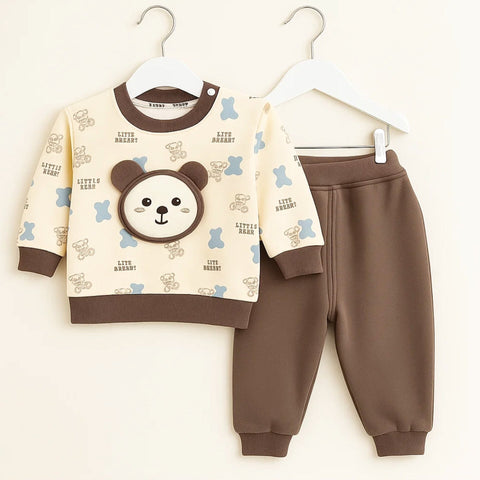 2 Pieces - Suit Set - Brown - Little Bear