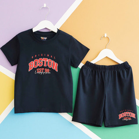 TBS_BRL - T-Shirt & Shorts - Navy Blue - Boston