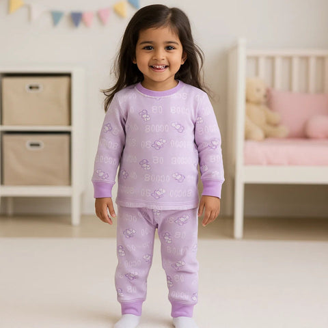 2 Pieces - Suit Set - Purple - Character